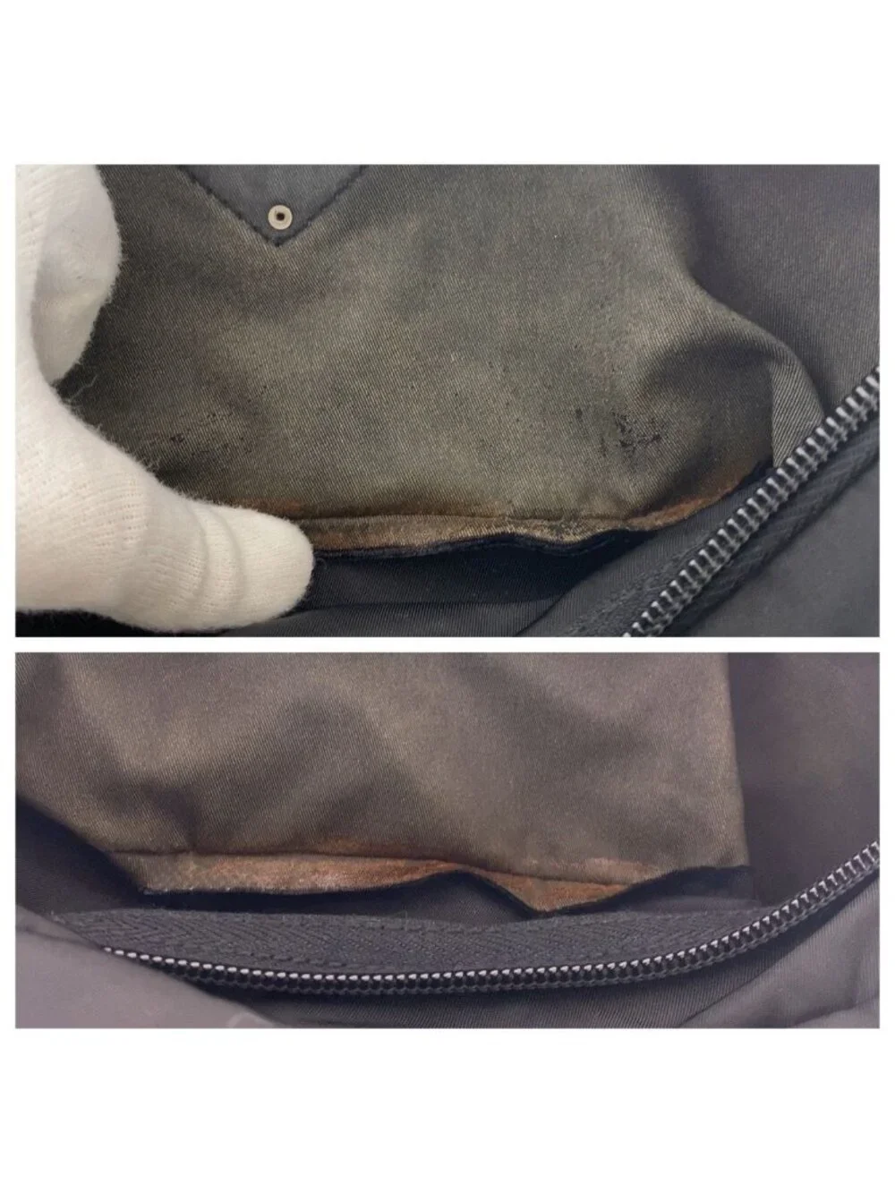Prada Tessuto Saffiano Leather Triangular Black Nylon Clutch Pouch